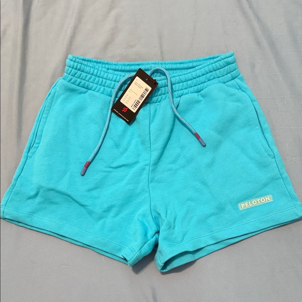 Peloton Turquoise Workout Shorts